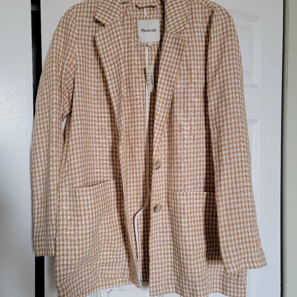 Madewell gingham blazer